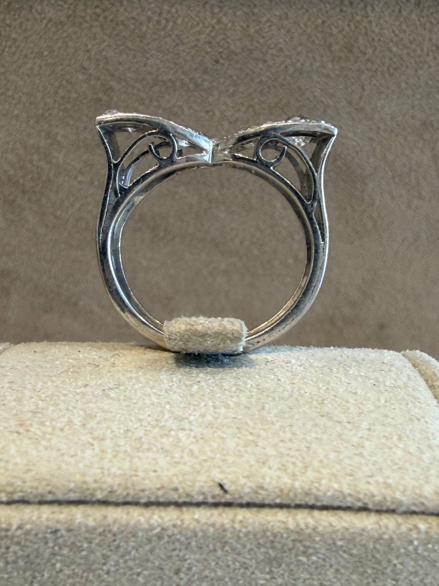 Diamond-set Bow Ring-photo-1