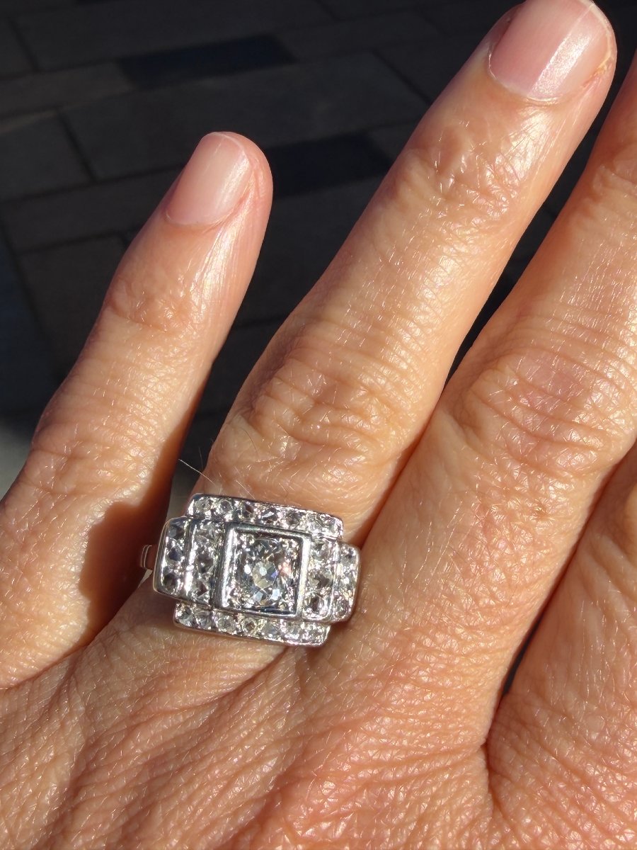Art Deco Diamond Ring-photo-2