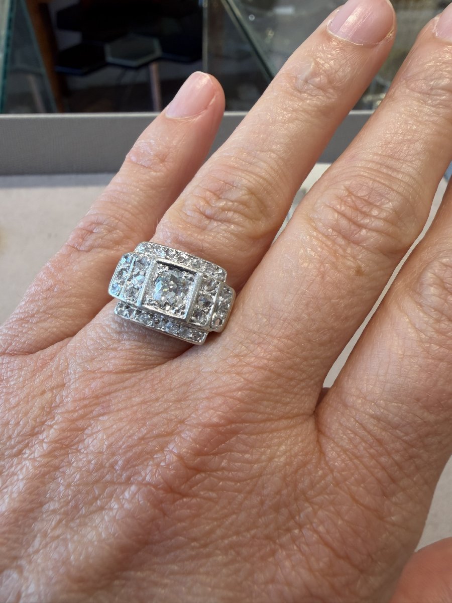 Art Deco Diamond Ring-photo-3