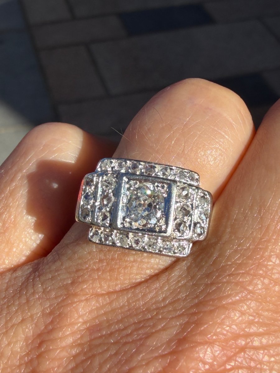 Art Deco Diamond Ring-photo-4