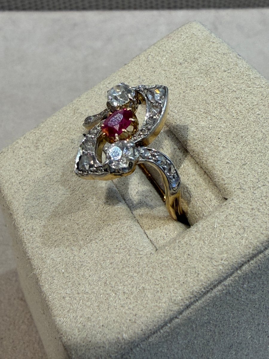 Antique Ruby & Diamond Ring-photo-4
