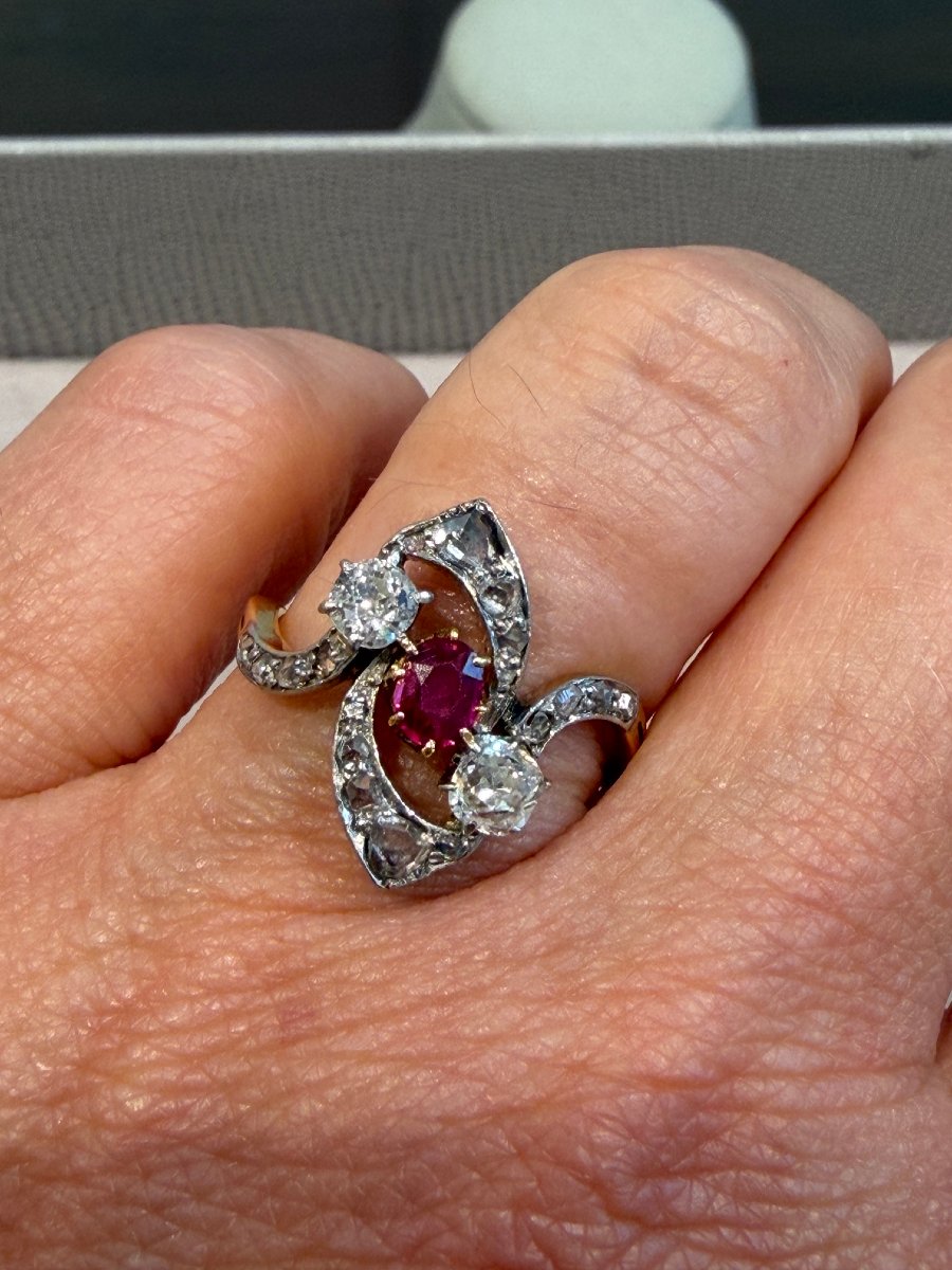 Antique Ruby & Diamond Ring-photo-1