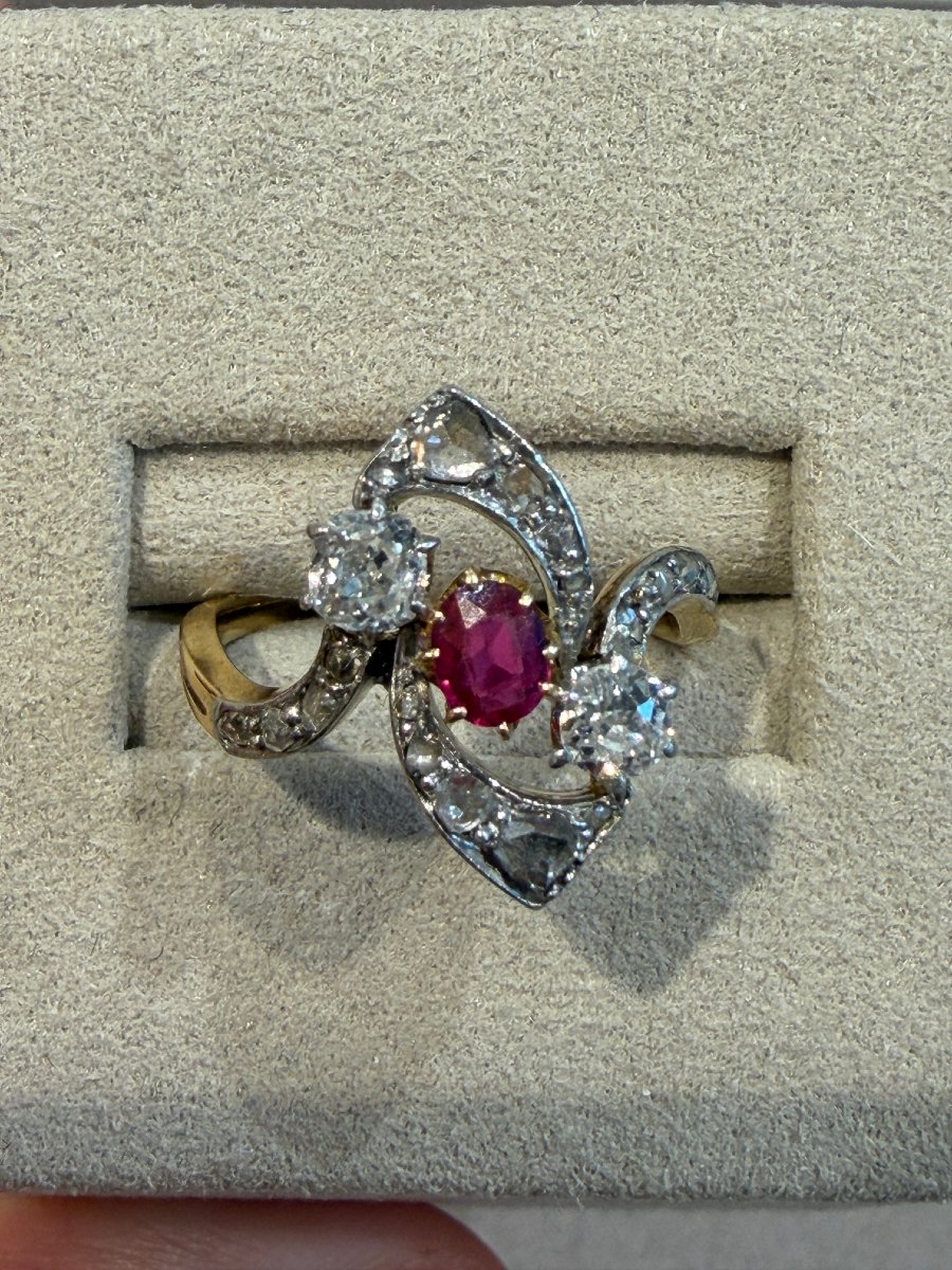 Antique Ruby & Diamond Ring