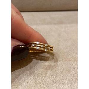 Modernist Gold And Diamond Ring