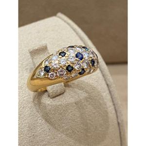 Diamond And Sapphire Band Ring