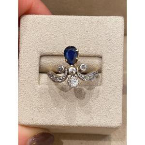Duchess Diamond And Sapphire Ring