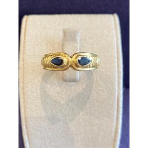 BAGUE A L'ANTIQUE, OR & SAPHIR 