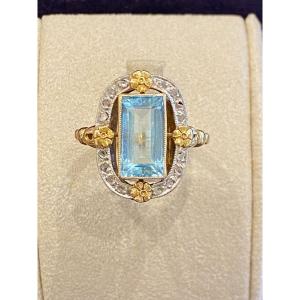 Antique Aquamarine Ring