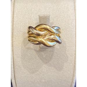 Gold Ring With Twisted Pattern