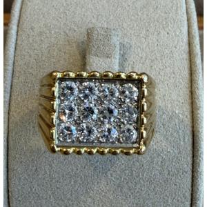 Gold & Diamond Signet Ring