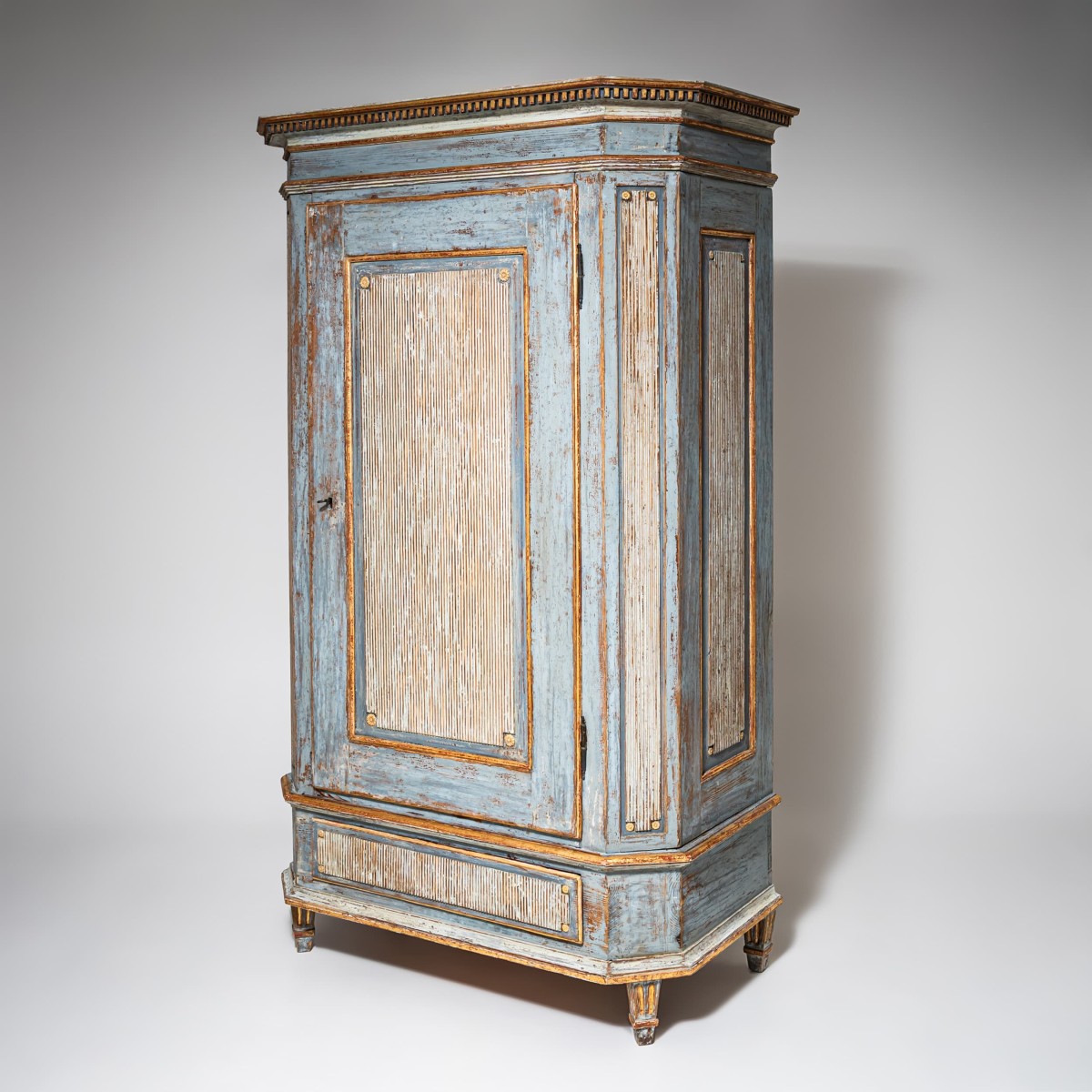 Light Blue Louis XVI Wardrobe, Late 18th Century