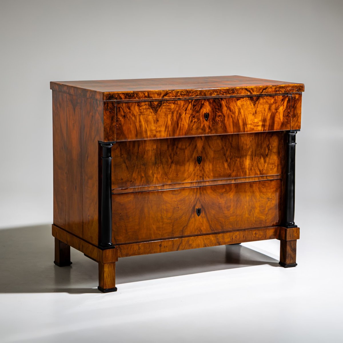 Biedermeier Walnut Chest Of Drawers, German, Circa 1820-photo-2