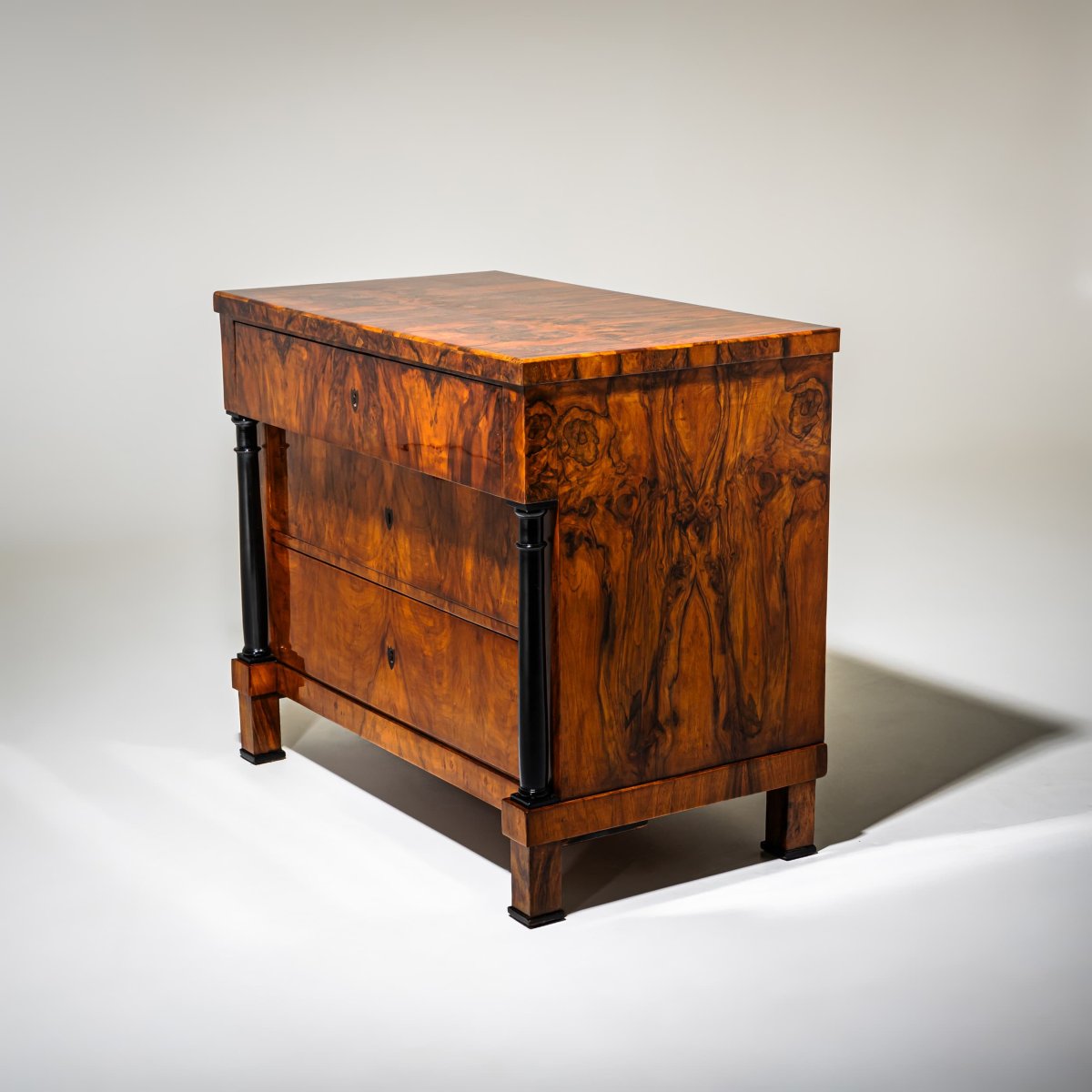 Biedermeier Walnut Chest Of Drawers, German, Circa 1820-photo-2
