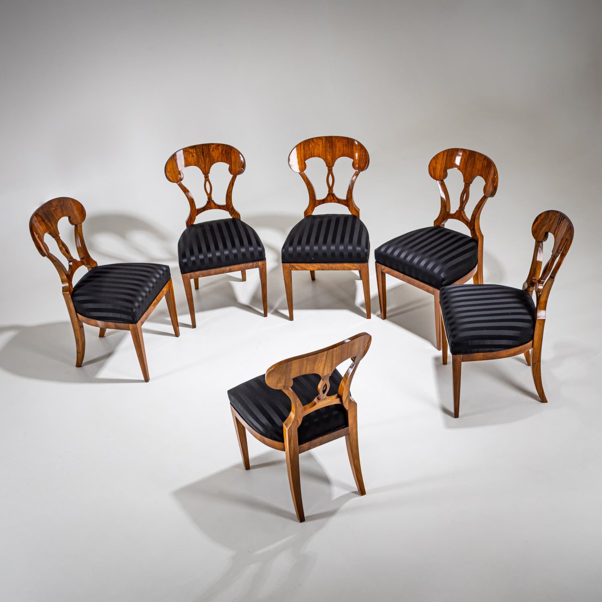 Ensemble de six chaises Biedermeier, vers 1830-photo-2