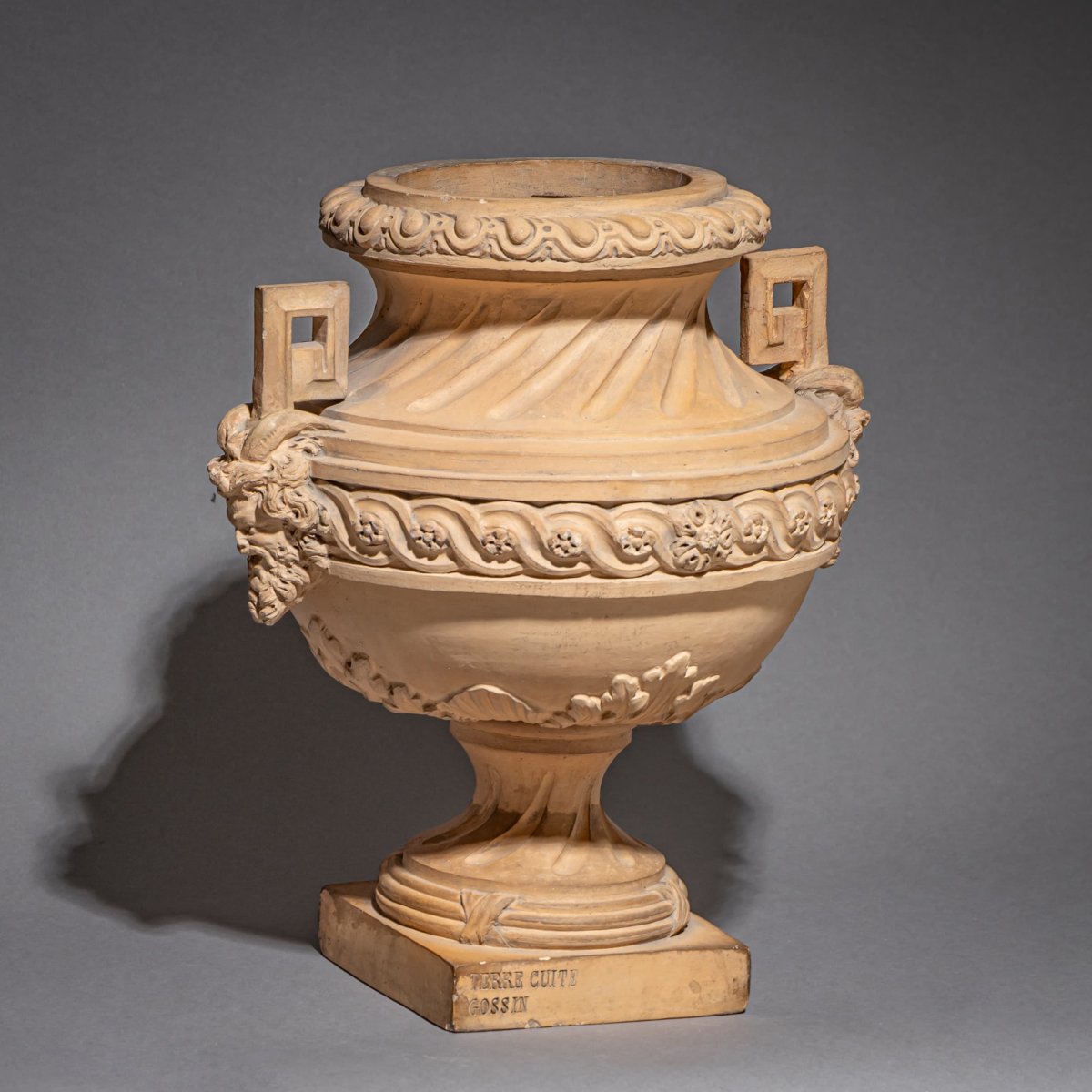 Paire d'amphores en terre cuite par Gossin, France, XIXe siècle-photo-5