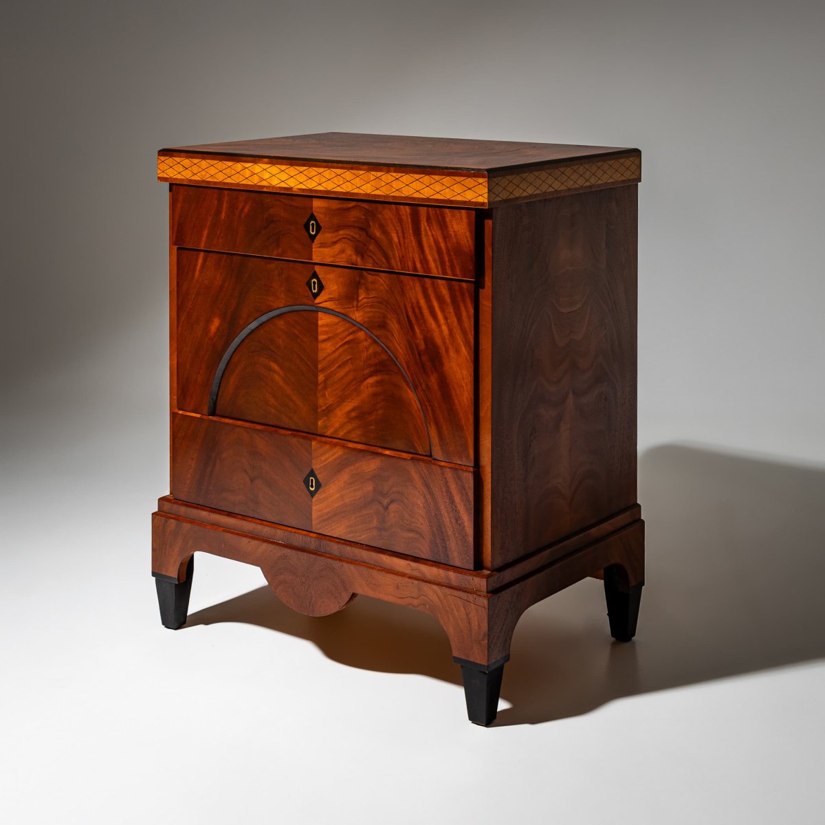 Pair Of Biedermeier Style Chests Of Drawers, Italy, 20th Century-photo-1