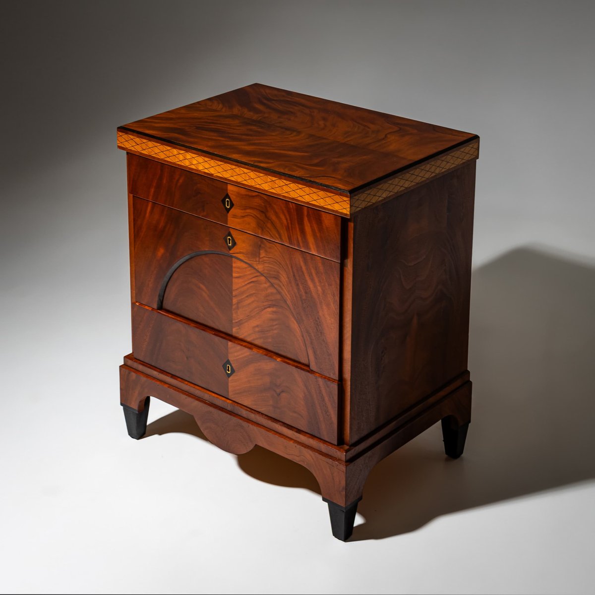Pair Of Biedermeier Style Chests Of Drawers, Italy, 20th Century-photo-2