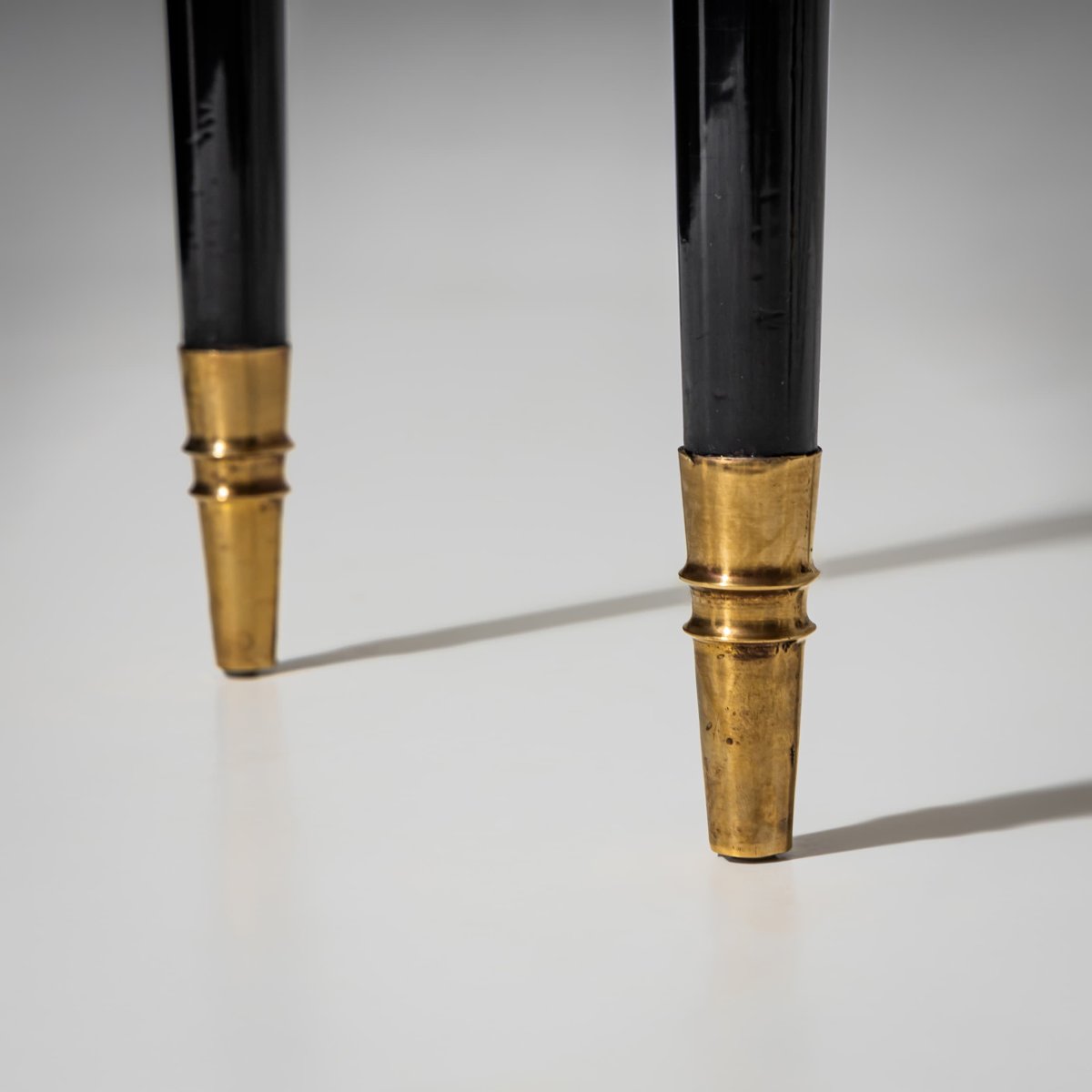 Console demi-lune ébonisée, Italie, milieu du XXe siècle-photo-5