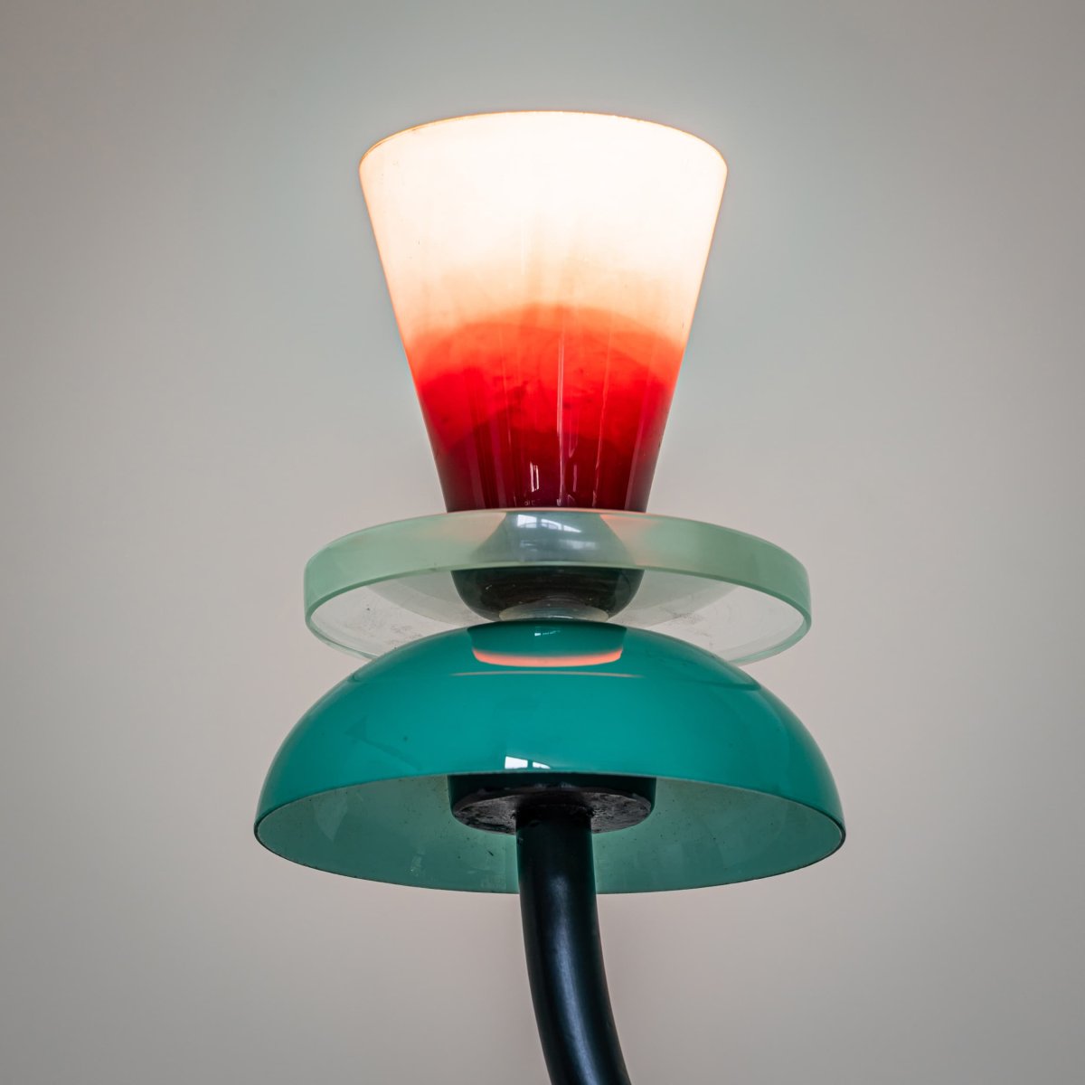 Table Lamp With Glass Shade, Italy, Late 20th Century-photo-4
