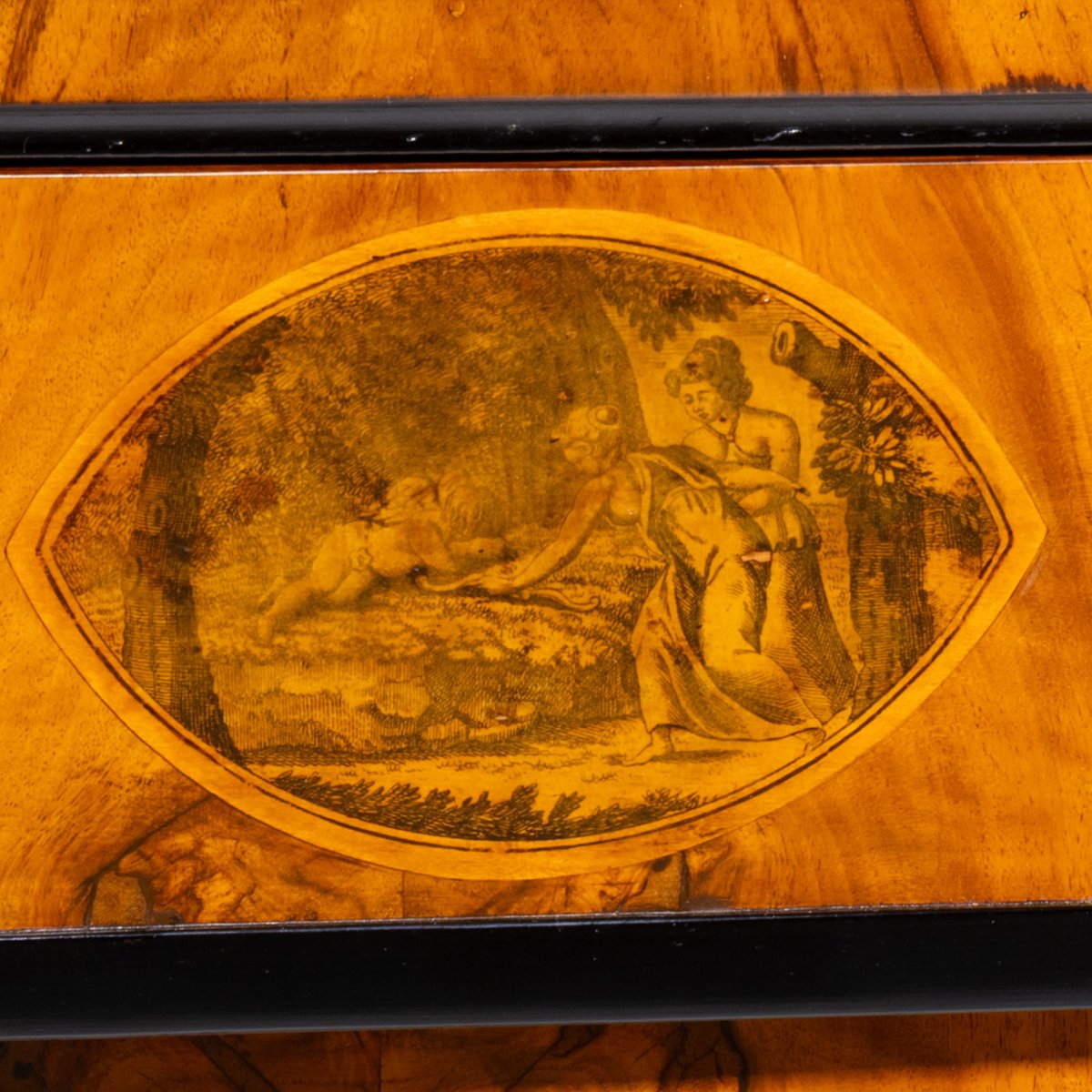 Chest Of Drawers With Transferred Decorations, South German, Circa 1820-photo-3