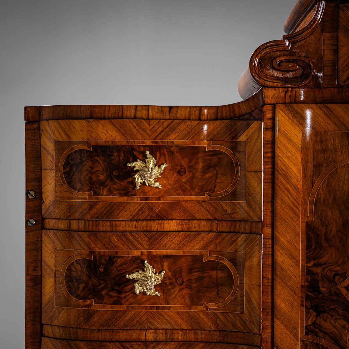 Baroque Trompe-l'oeil Cabinet, South Germany, Mid-18th Century-photo-3