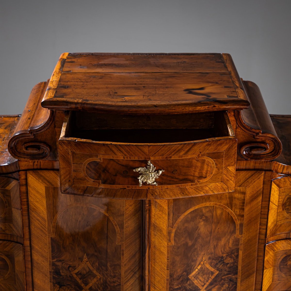 Baroque Trompe-l'oeil Cabinet, South Germany, Mid-18th Century-photo-4