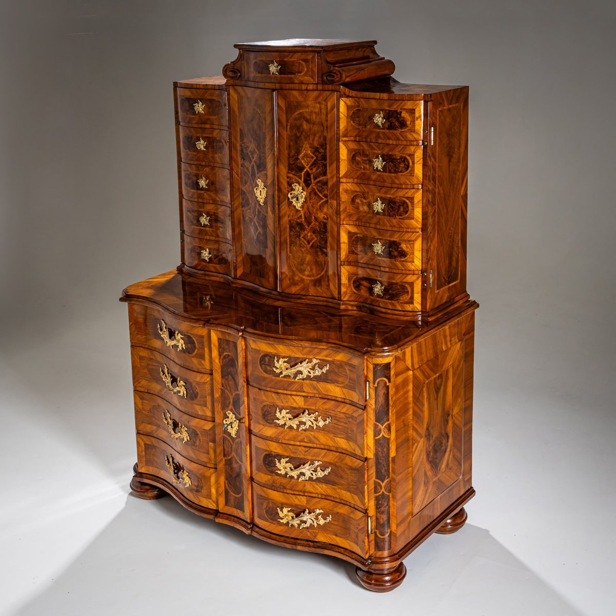 Baroque Trompe-l'oeil Cabinet, South Germany, Mid-18th Century-photo-8