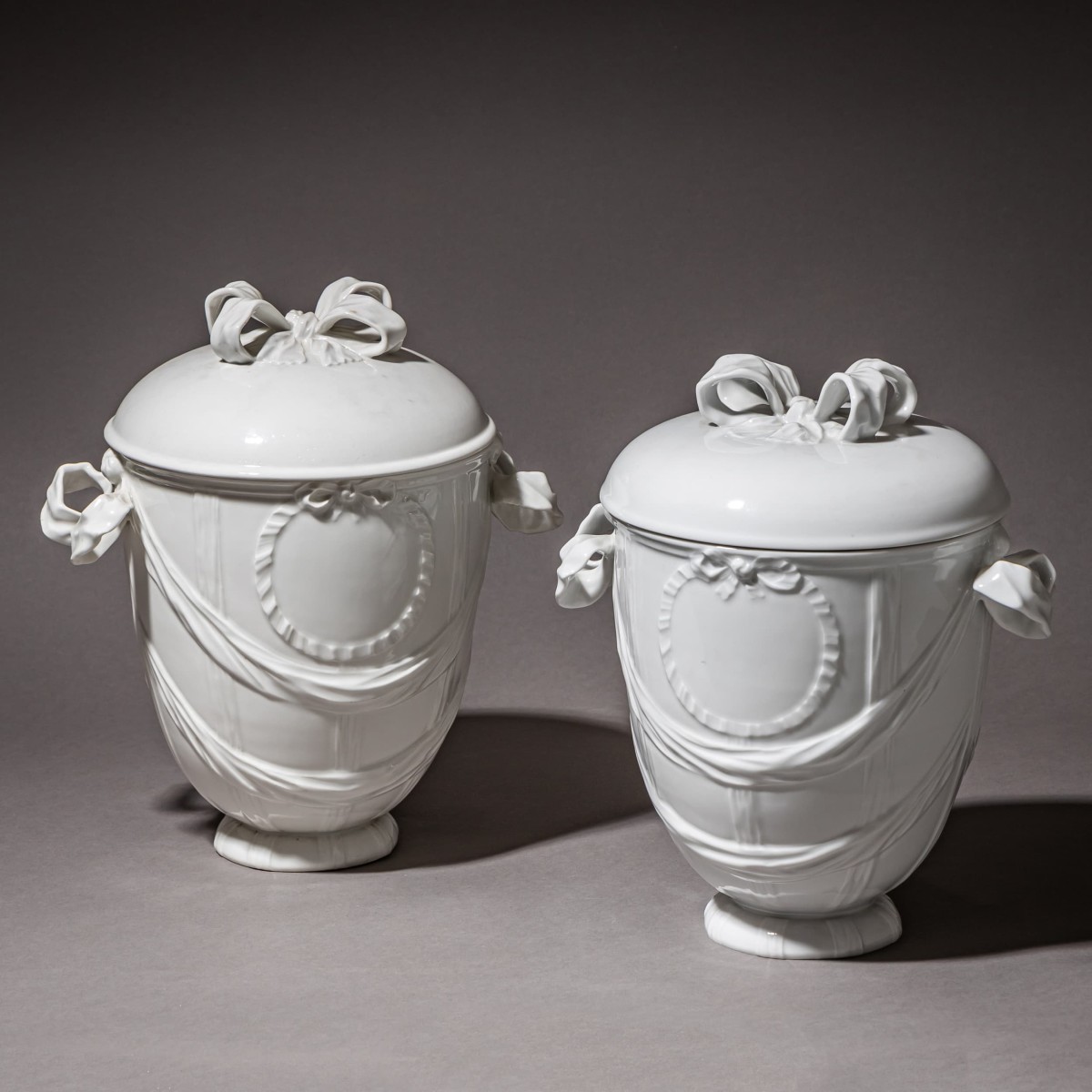 Pair Of Porcelain Urns, Kpm Berlin, 1990s