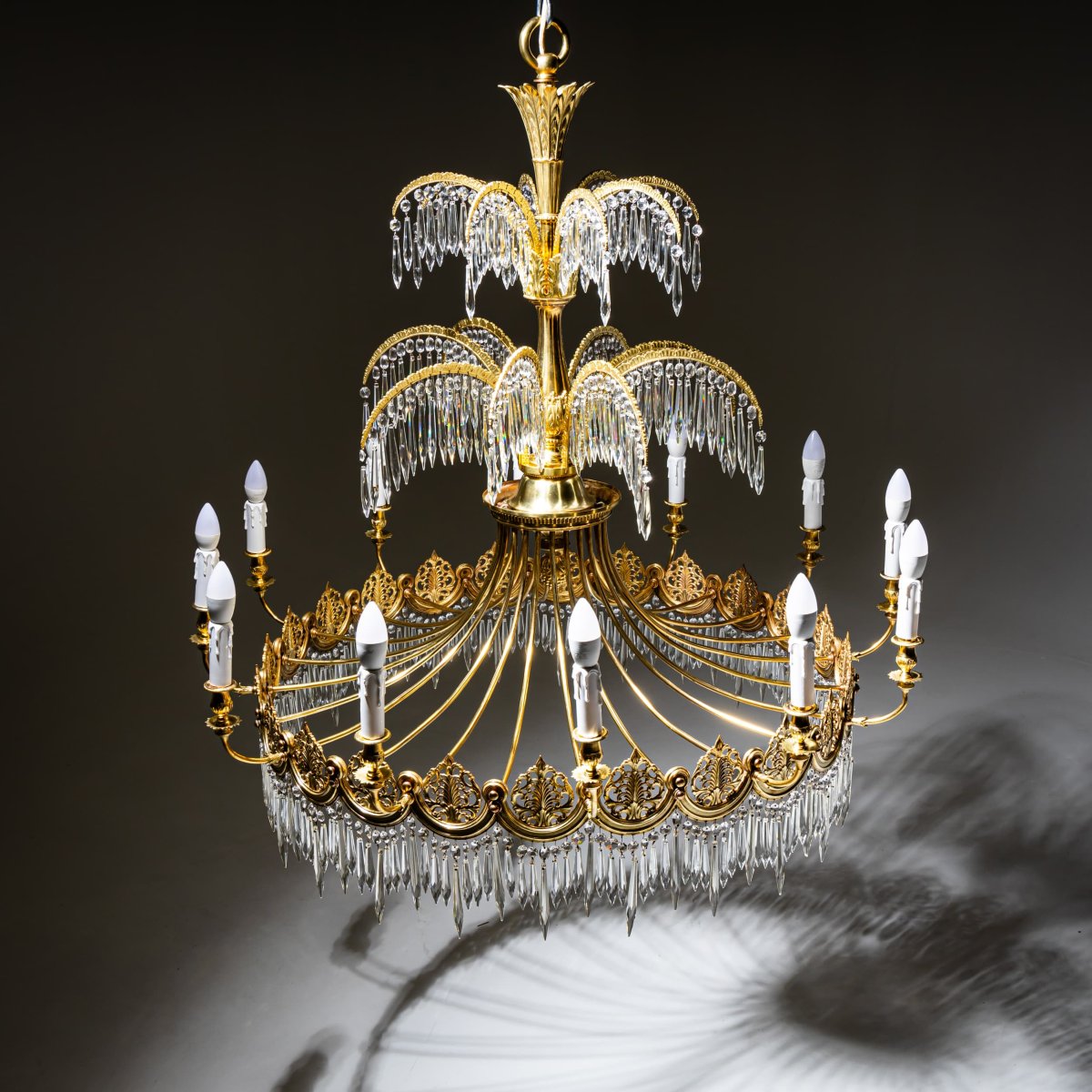 Empire Style Chandelier After Schinkel, Probably Berlin, Early 20th Century-photo-3