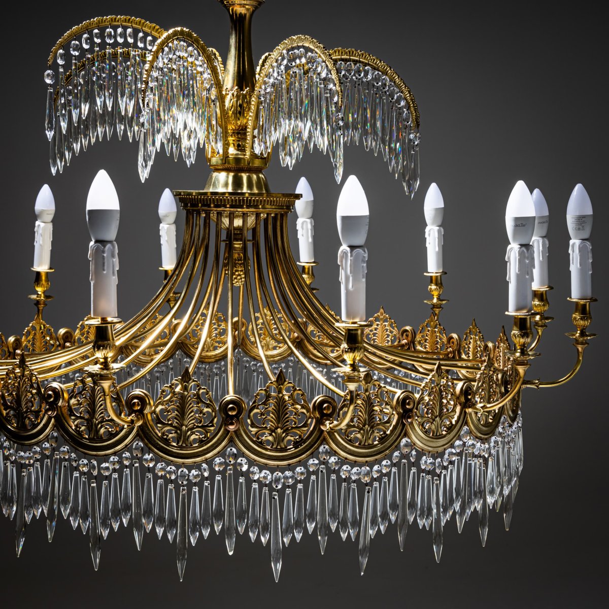 Empire Style Chandelier After Schinkel, Probably Berlin, Early 20th Century-photo-4