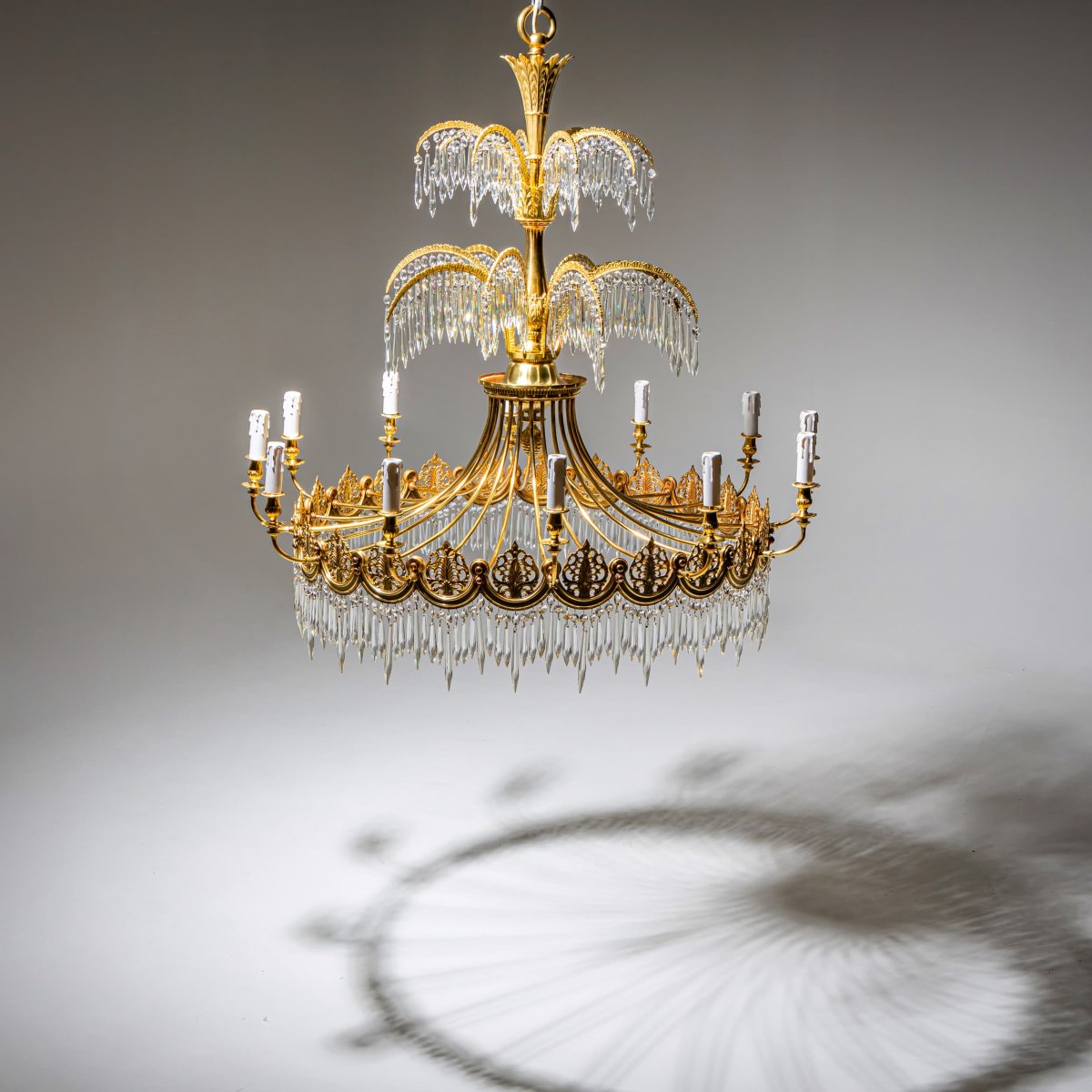 Empire Style Chandelier After Schinkel, Probably Berlin, Early 20th Century-photo-4
