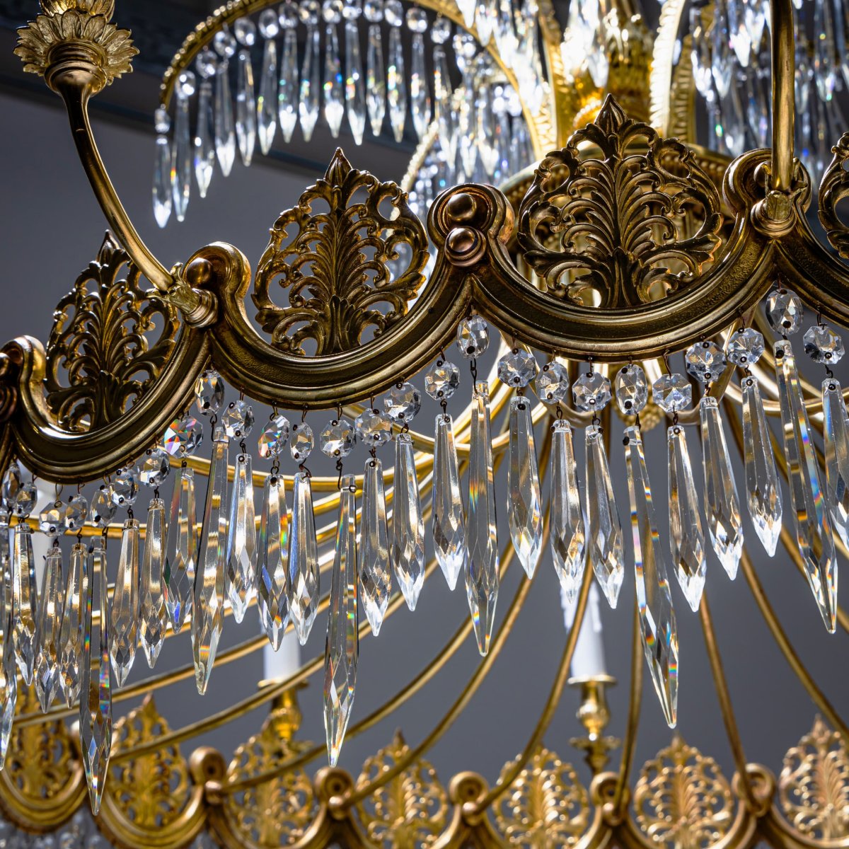 Empire Style Chandelier After Schinkel, Probably Berlin, Early 20th Century-photo-7