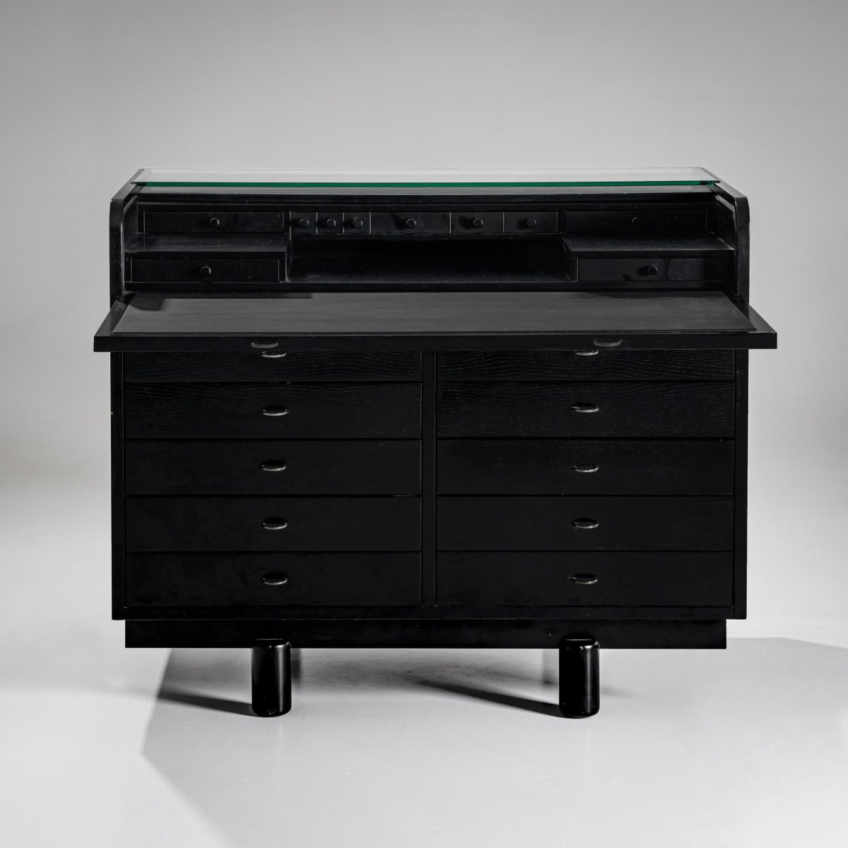Bureau noir par Gianfranco Frattini pour Bernini, Italie, années 1960-photo-2