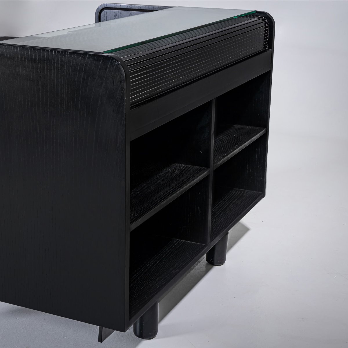 Bureau noir par Gianfranco Frattini pour Bernini, Italie, années 1960-photo-6