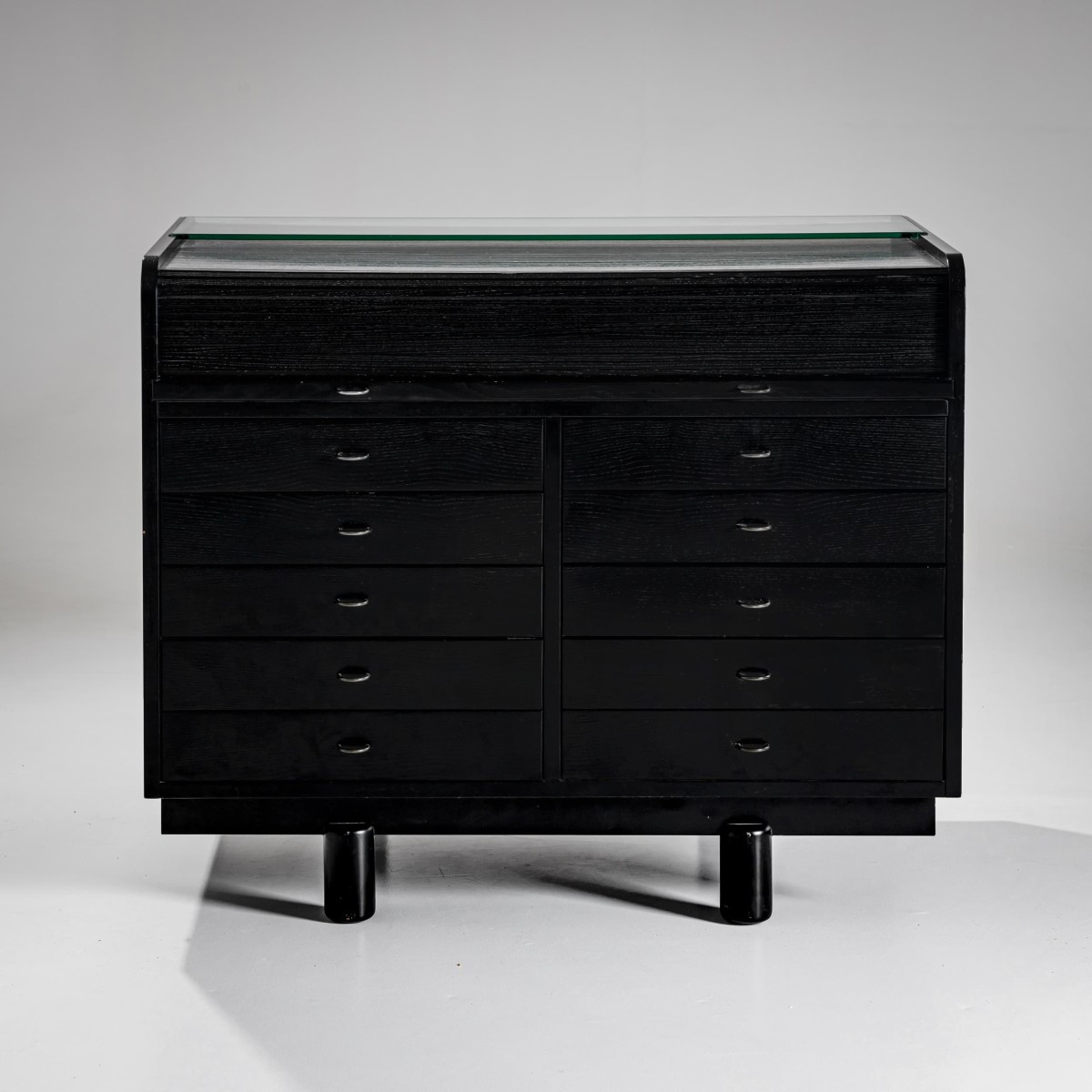 Bureau noir par Gianfranco Frattini pour Bernini, Italie, années 1960