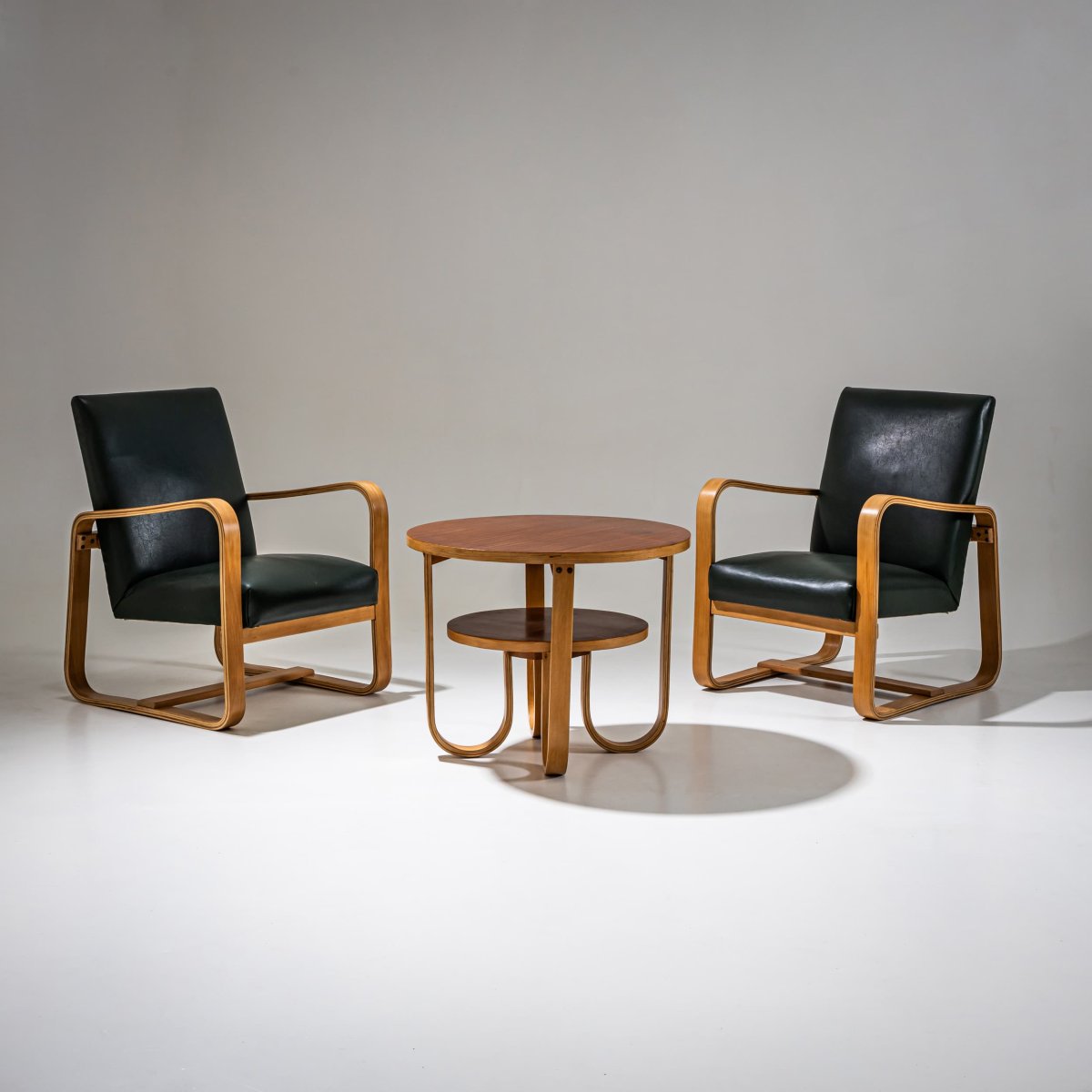 Ensemble de sièges par Giuseppe Pagano Pogatschnig (Italie, 1896-1945), années 1940-photo-3
