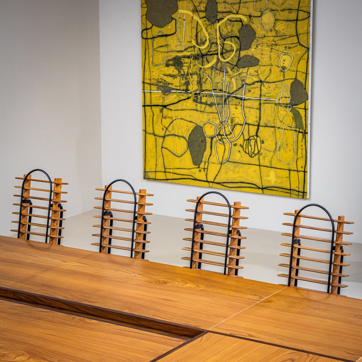 Conference Table With Ten Chairs, Rome, 1960s-photo-3