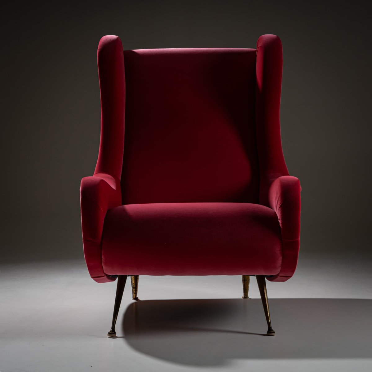 Red Armchair, Italian Manufacture, 1960s-photo-4