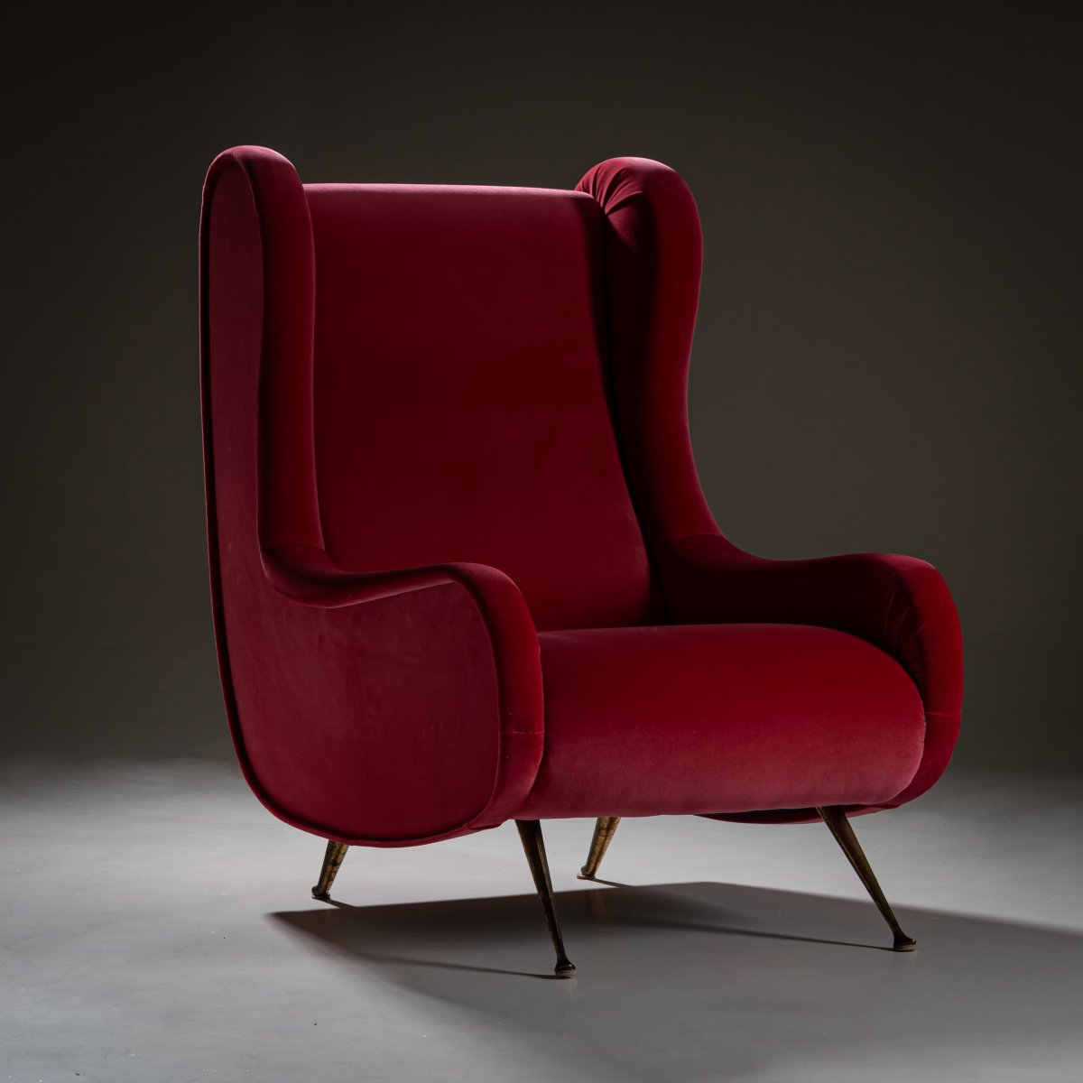Red Armchair, Italian Manufacture, 1960s-photo-3
