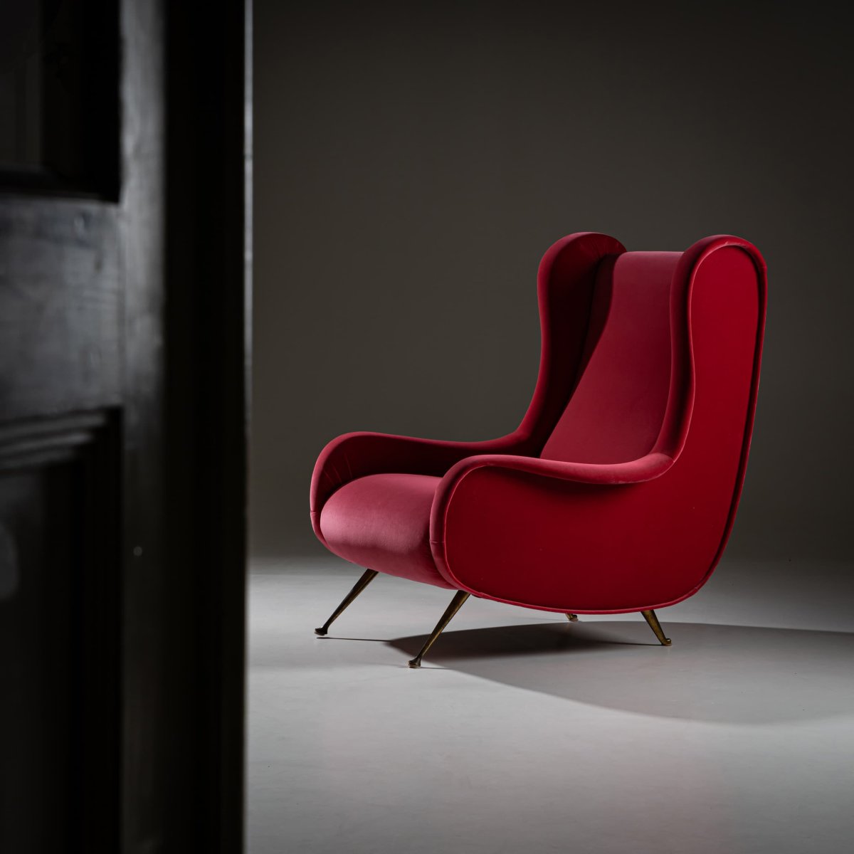 Red Armchair, Italian Manufacture, 1960s-photo-6