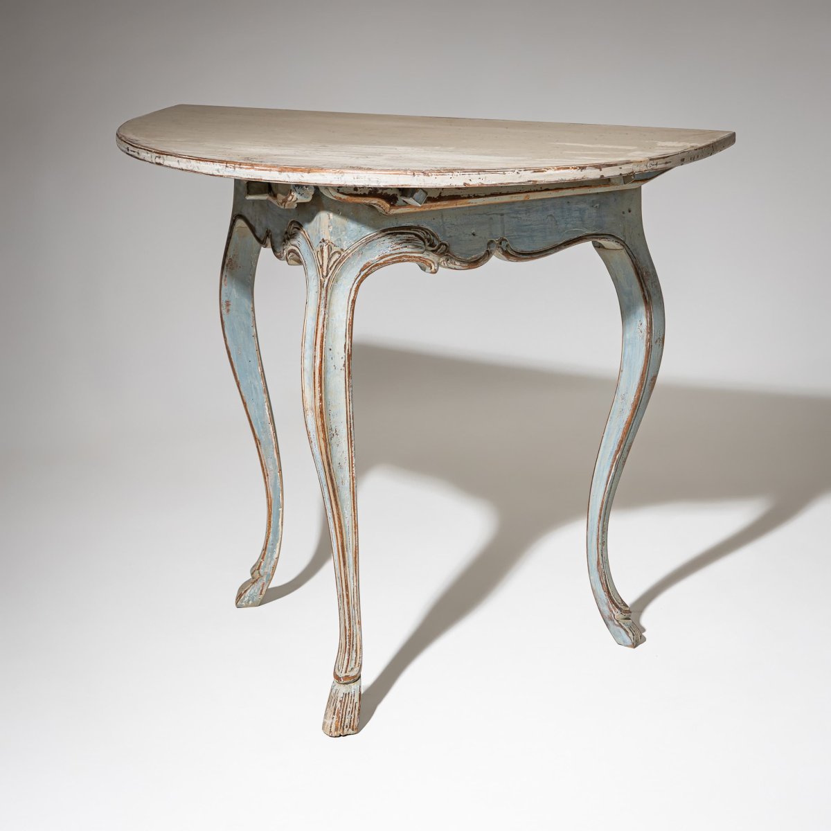 Baroque Half-moon Console In Provençal Style, 18th Century-photo-2