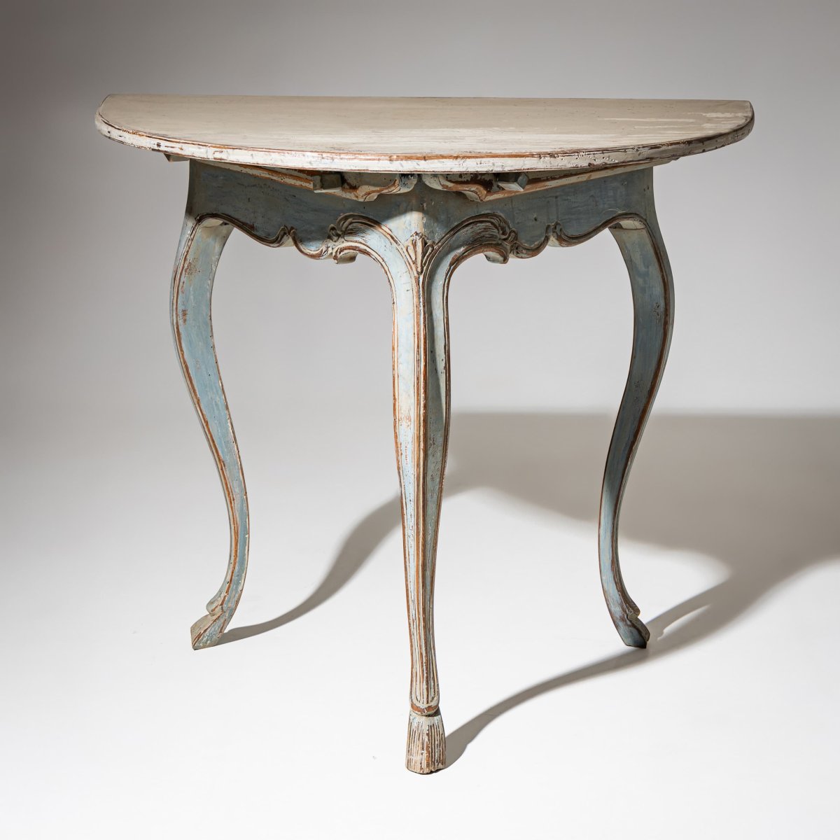 Baroque Half-moon Console In Provençal Style, 18th Century-photo-1