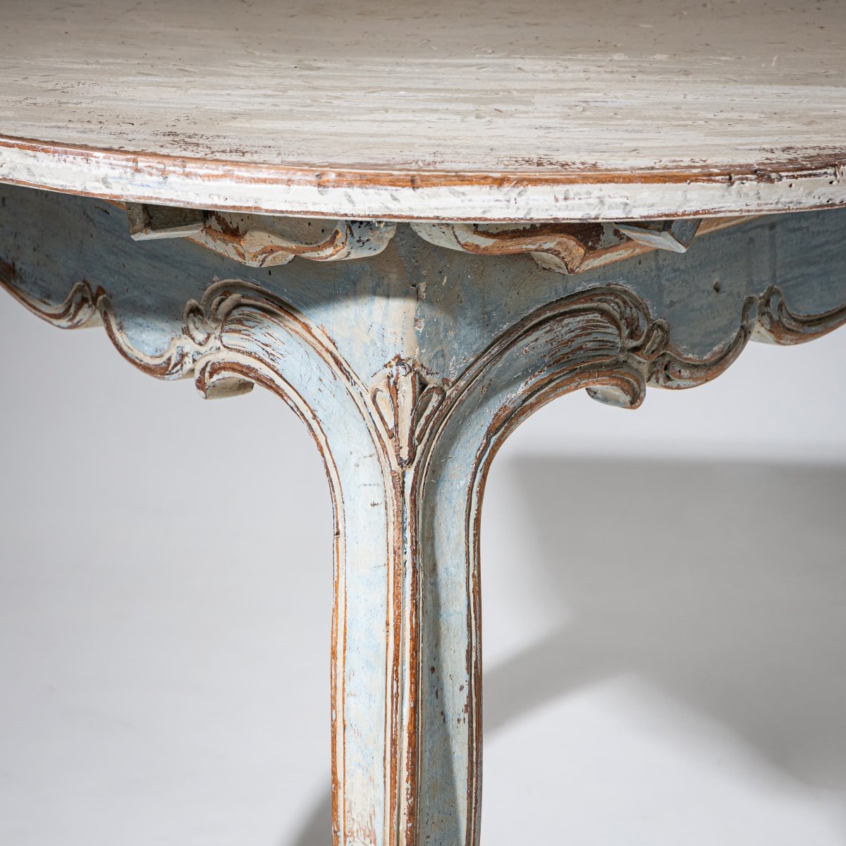 Baroque Half-moon Console In Provençal Style, 18th Century-photo-4