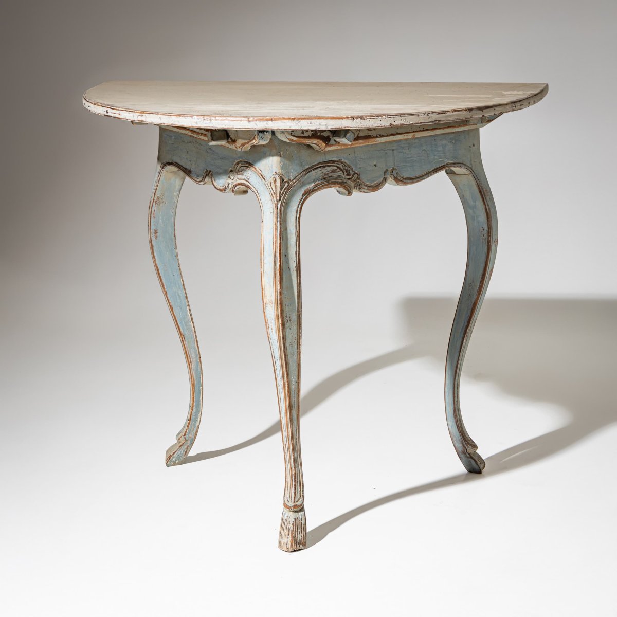 Baroque Half-moon Console In Provençal Style, 18th Century-photo-7