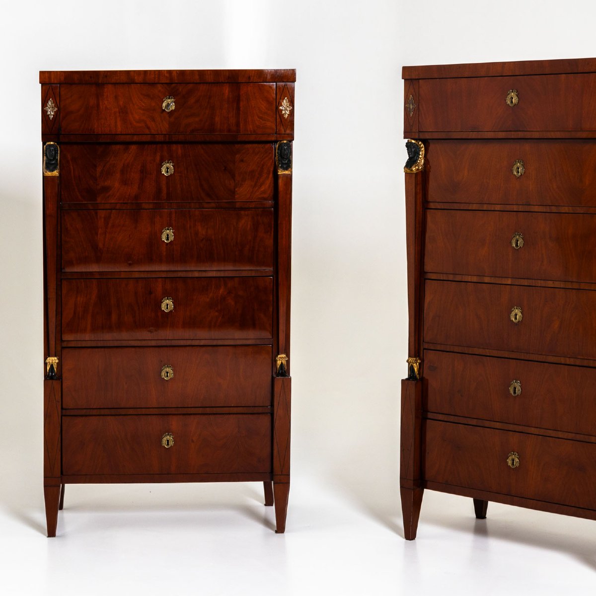 Pair Of Empire-style Semainières, Vienna Circa 1810-photo-2
