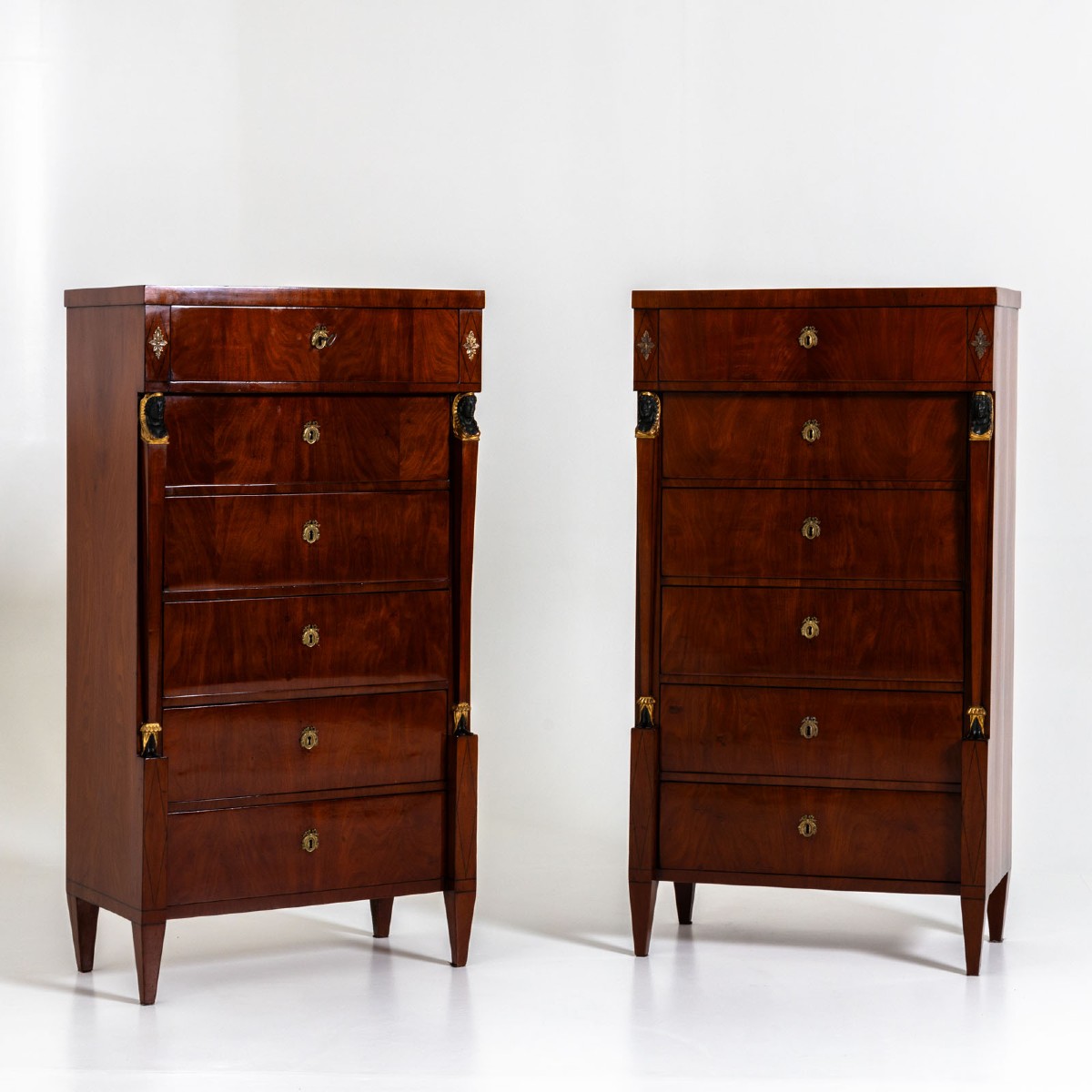 Pair Of Empire-style Semainières, Vienna Circa 1810