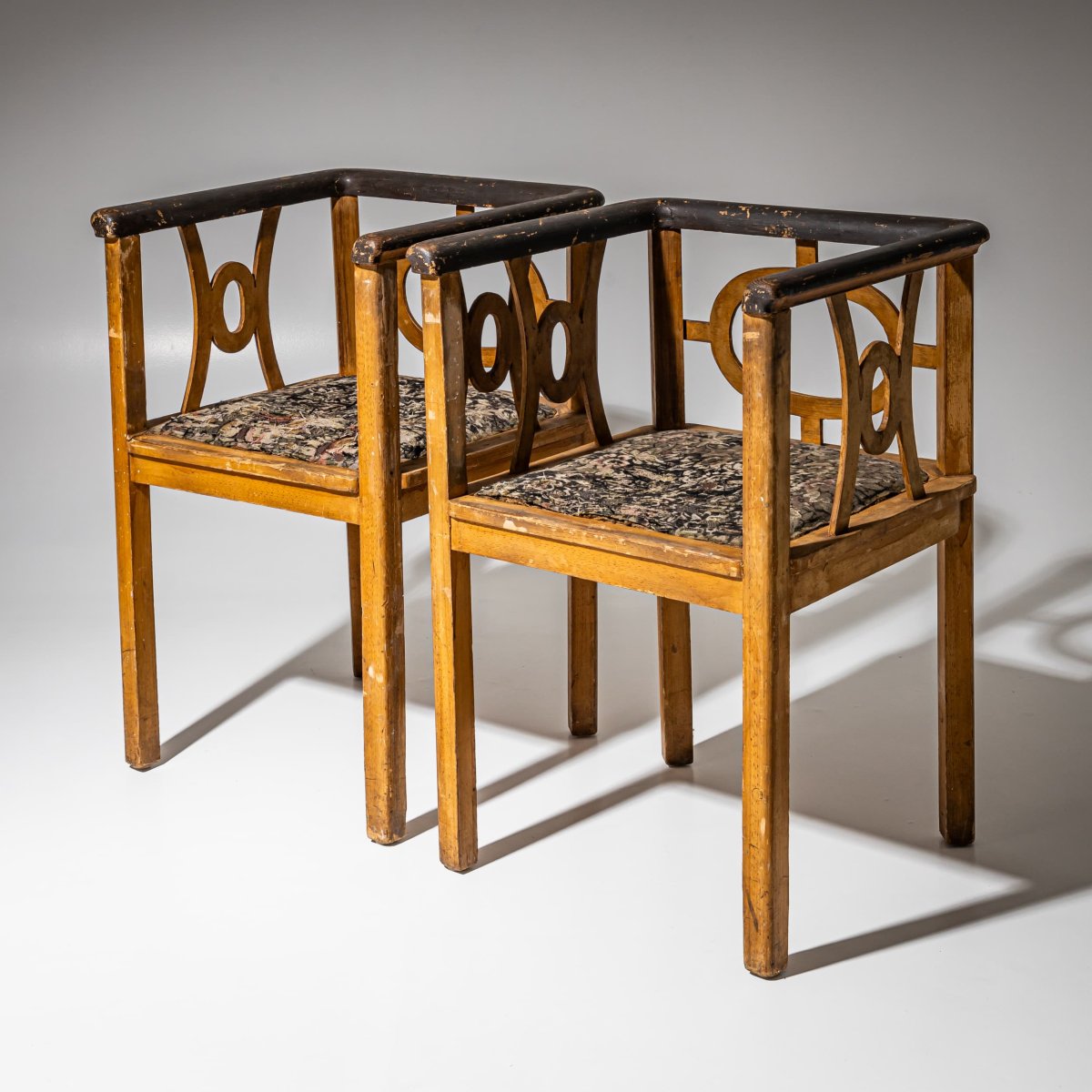 Pair Of Art Nouveau Armchairs, Early 20th Century-photo-2