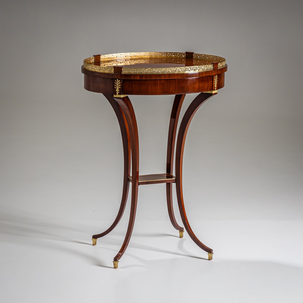 Table d'appoint ovale de style Empire, début du XIXe siècle-photo-7