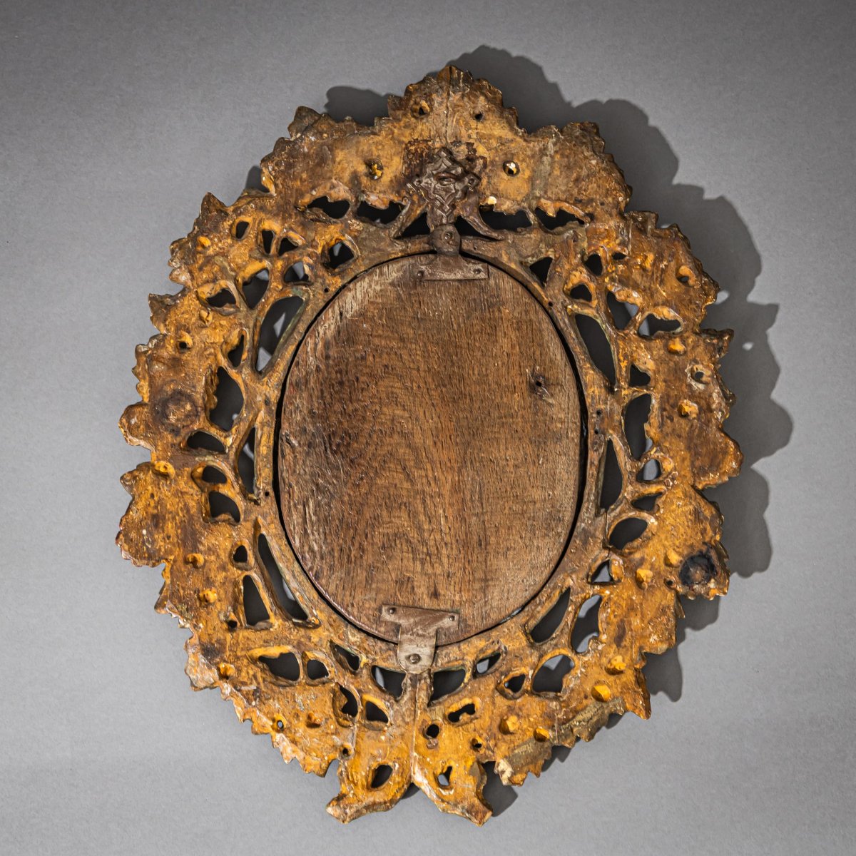 Mirror With A Vine Leaf Frame, Probably Florence, Italy, 19th Century-photo-6