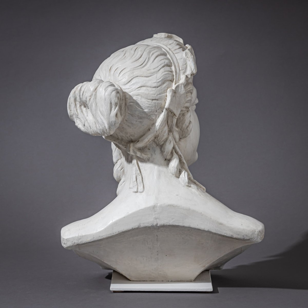 Art Nouveau Female Bust Adorned With Vine Leaves, Early 20th Century-photo-3